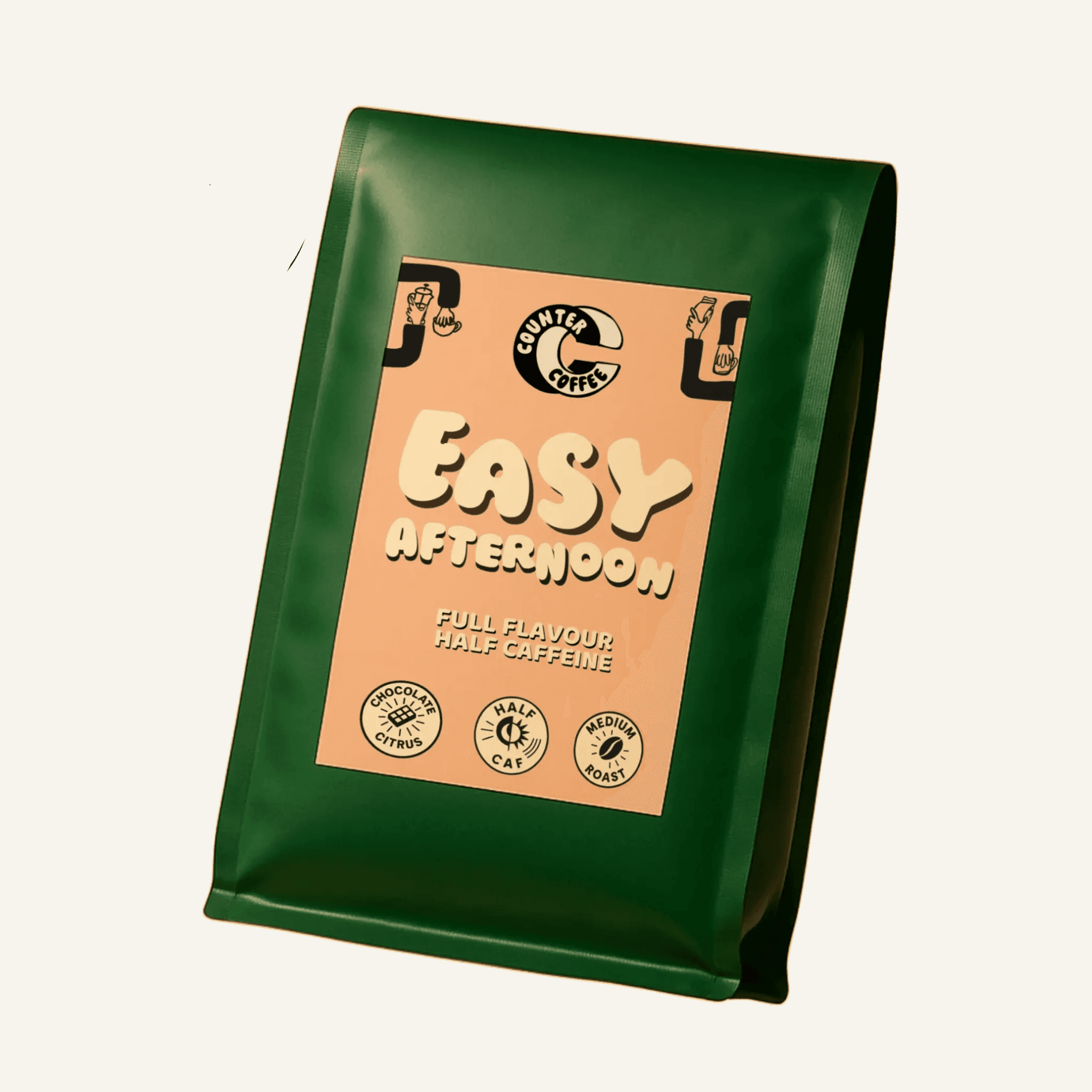 Coffee - Easy Afternoon Half Caf Fresh Roasted - 350g Fine (Espresso)