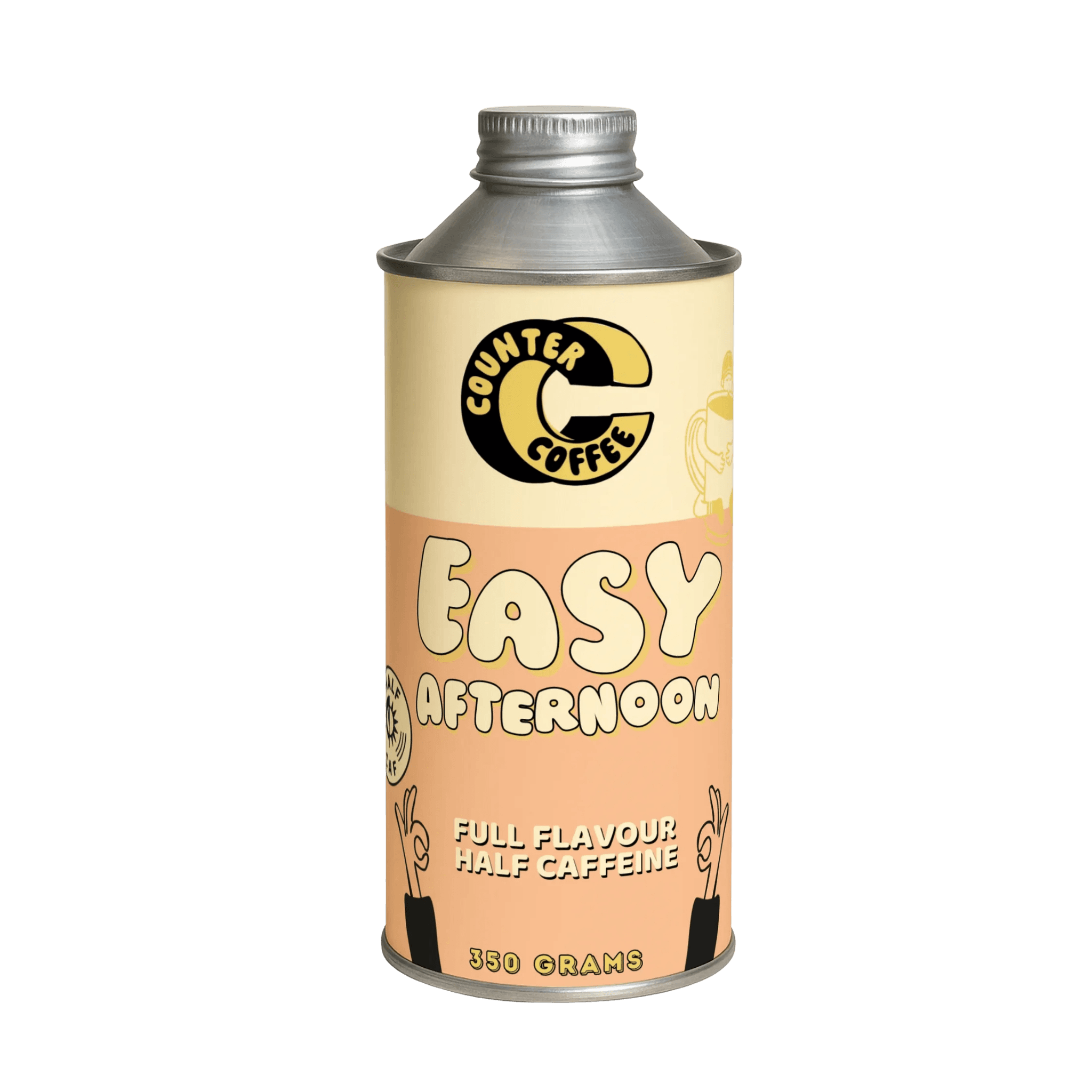 Coffee Easy Afternoon Half Caf Tin 350g Fresh Roasted Blend: Whole Bean / 350g