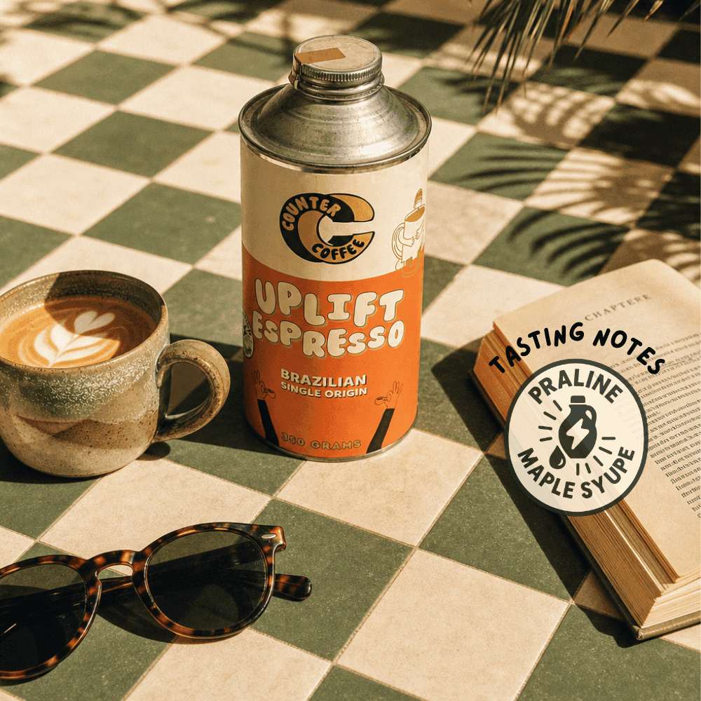 Coffee - Uplift Espresso Tin 350g Fresh Roasted Brazilian: Whole Bean / 350g