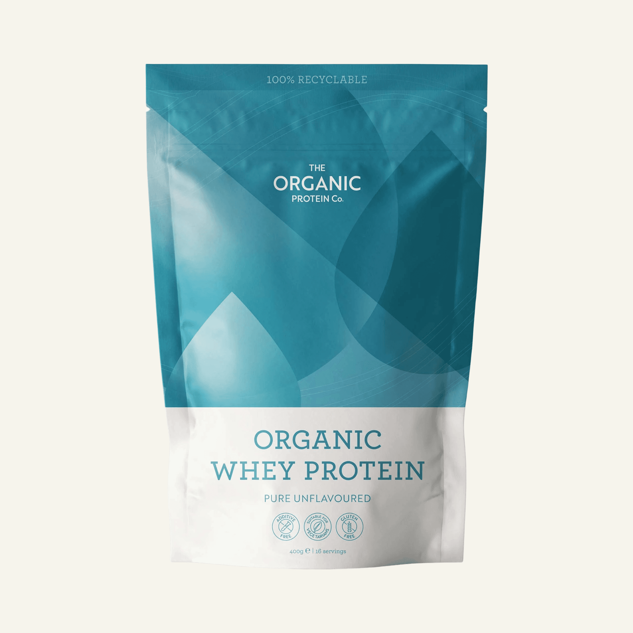 Pure Unflavoured Organic Whey Protein: 400g