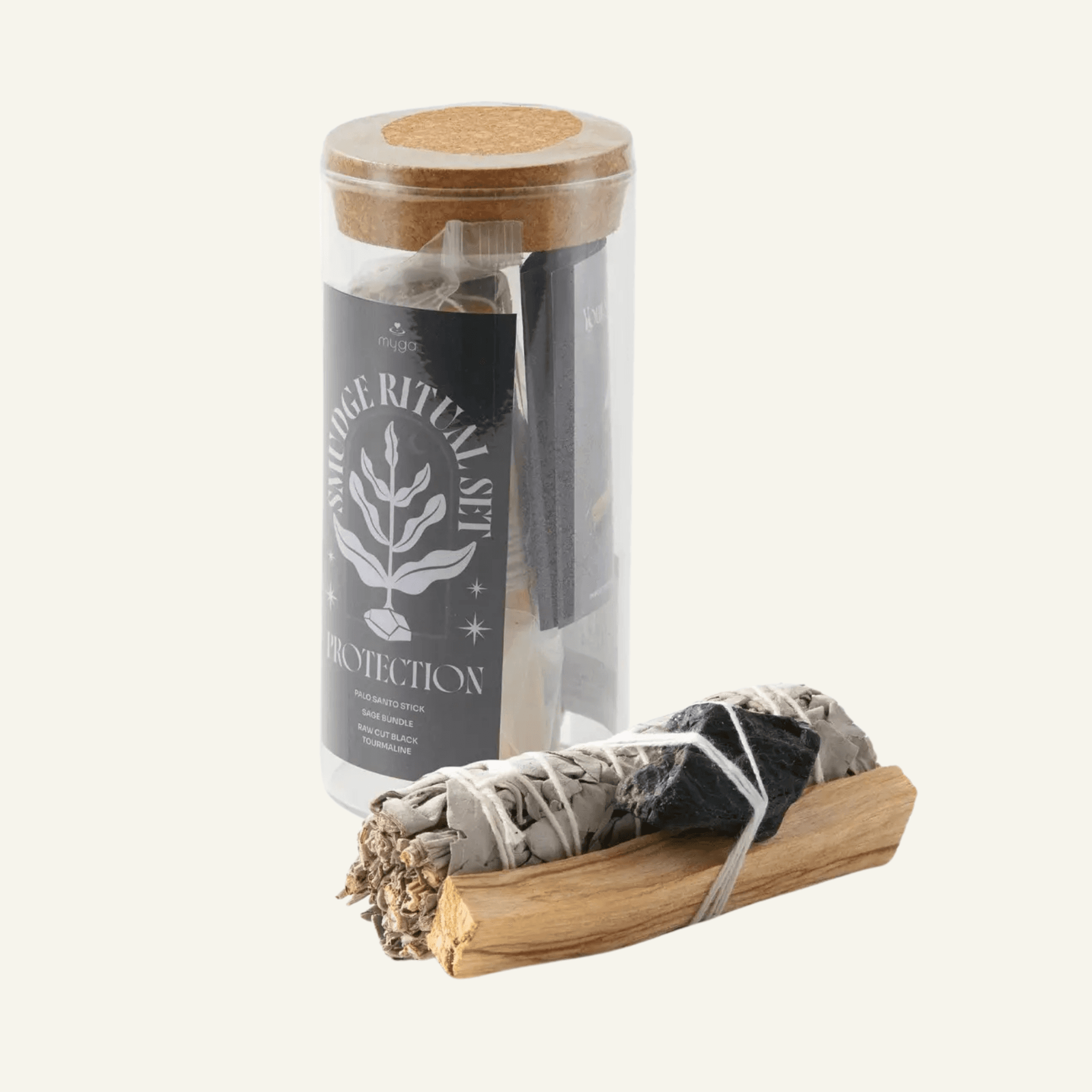 Smudge Ritual Set – Cleanse, Protect & Invite Positive Energy: Black Tourmaline